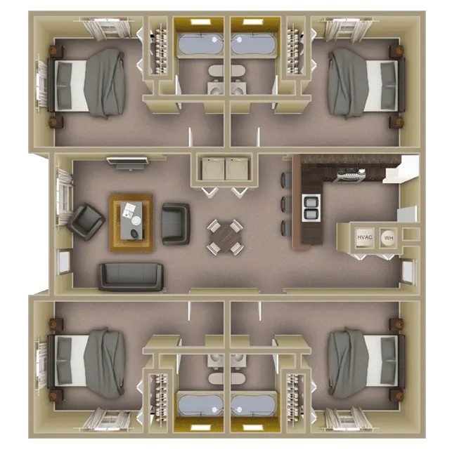 Villa Dylano — 4 BEDROOM SUITE floor plan